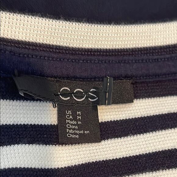 COS Navy and White Striped Tunic Dress Size M - Picture 5 of 12